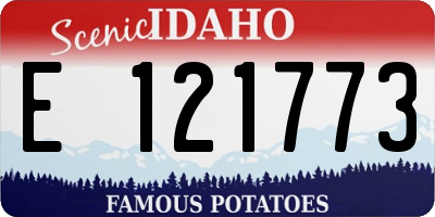 ID license plate E121773