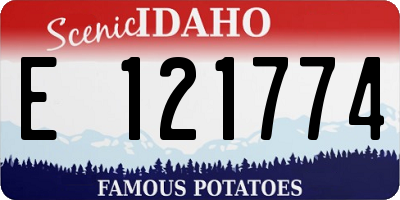ID license plate E121774