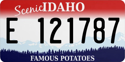 ID license plate E121787