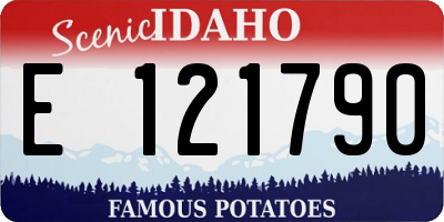 ID license plate E121790