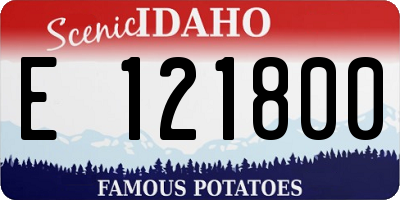 ID license plate E121800