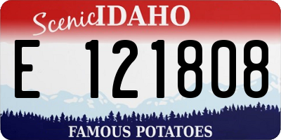 ID license plate E121808