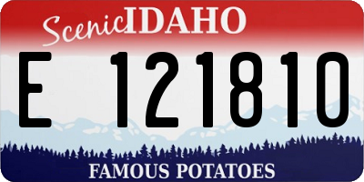 ID license plate E121810