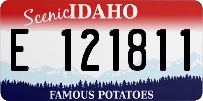 ID license plate E121811