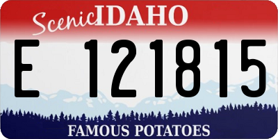 ID license plate E121815