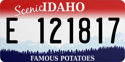 ID license plate E121817