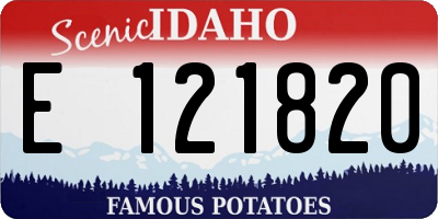 ID license plate E121820