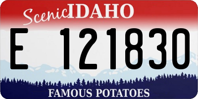 ID license plate E121830