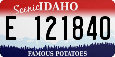 ID license plate E121840