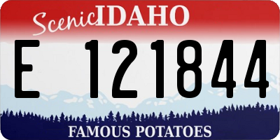ID license plate E121844