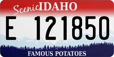 ID license plate E121850