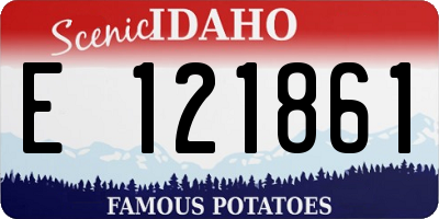 ID license plate E121861