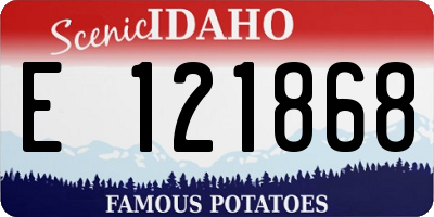 ID license plate E121868