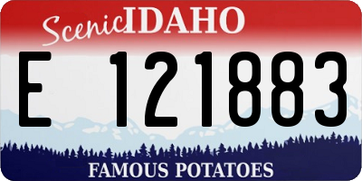 ID license plate E121883
