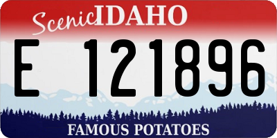 ID license plate E121896