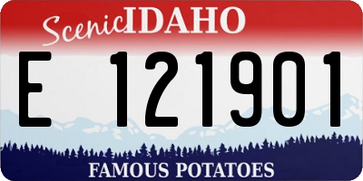 ID license plate E121901