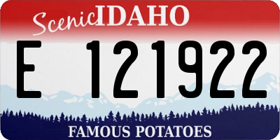 ID license plate E121922