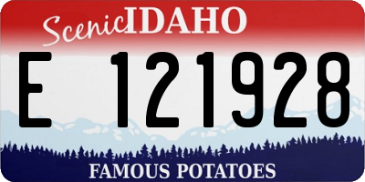ID license plate E121928