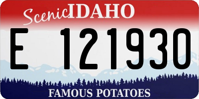 ID license plate E121930