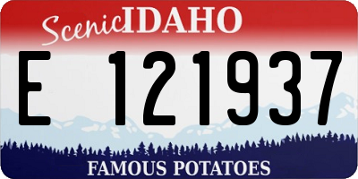 ID license plate E121937