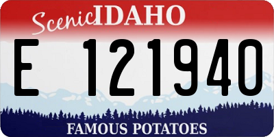 ID license plate E121940