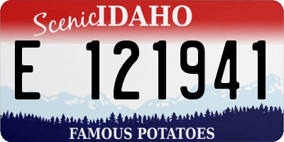 ID license plate E121941
