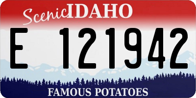 ID license plate E121942
