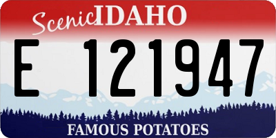ID license plate E121947