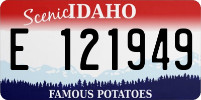 ID license plate E121949