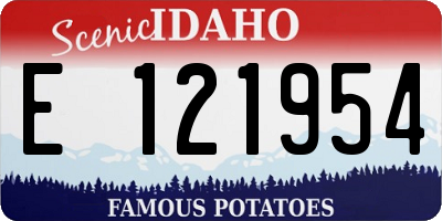 ID license plate E121954