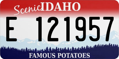 ID license plate E121957