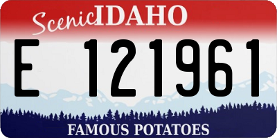 ID license plate E121961