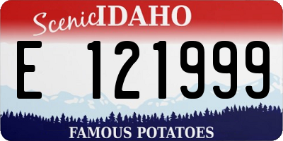 ID license plate E121999