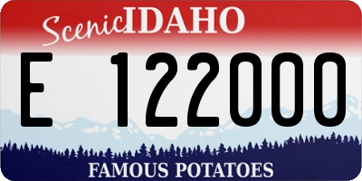 ID license plate E122000