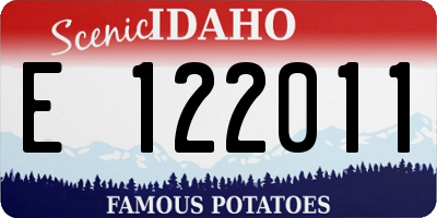 ID license plate E122011