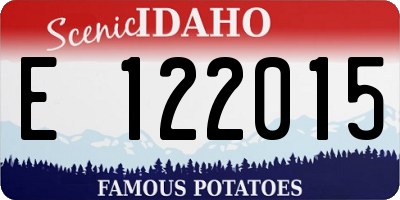 ID license plate E122015