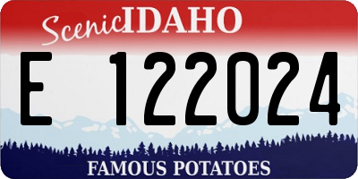 ID license plate E122024