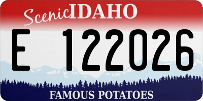 ID license plate E122026