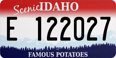 ID license plate E122027