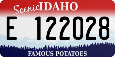 ID license plate E122028