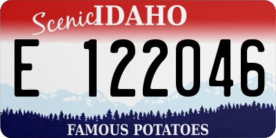 ID license plate E122046