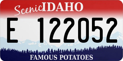 ID license plate E122052