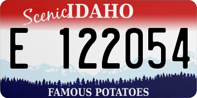 ID license plate E122054
