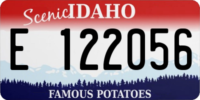 ID license plate E122056