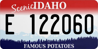 ID license plate E122060