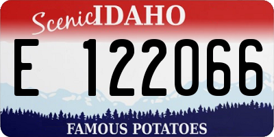 ID license plate E122066