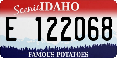 ID license plate E122068