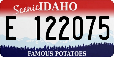 ID license plate E122075