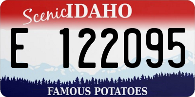 ID license plate E122095