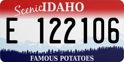 ID license plate E122106